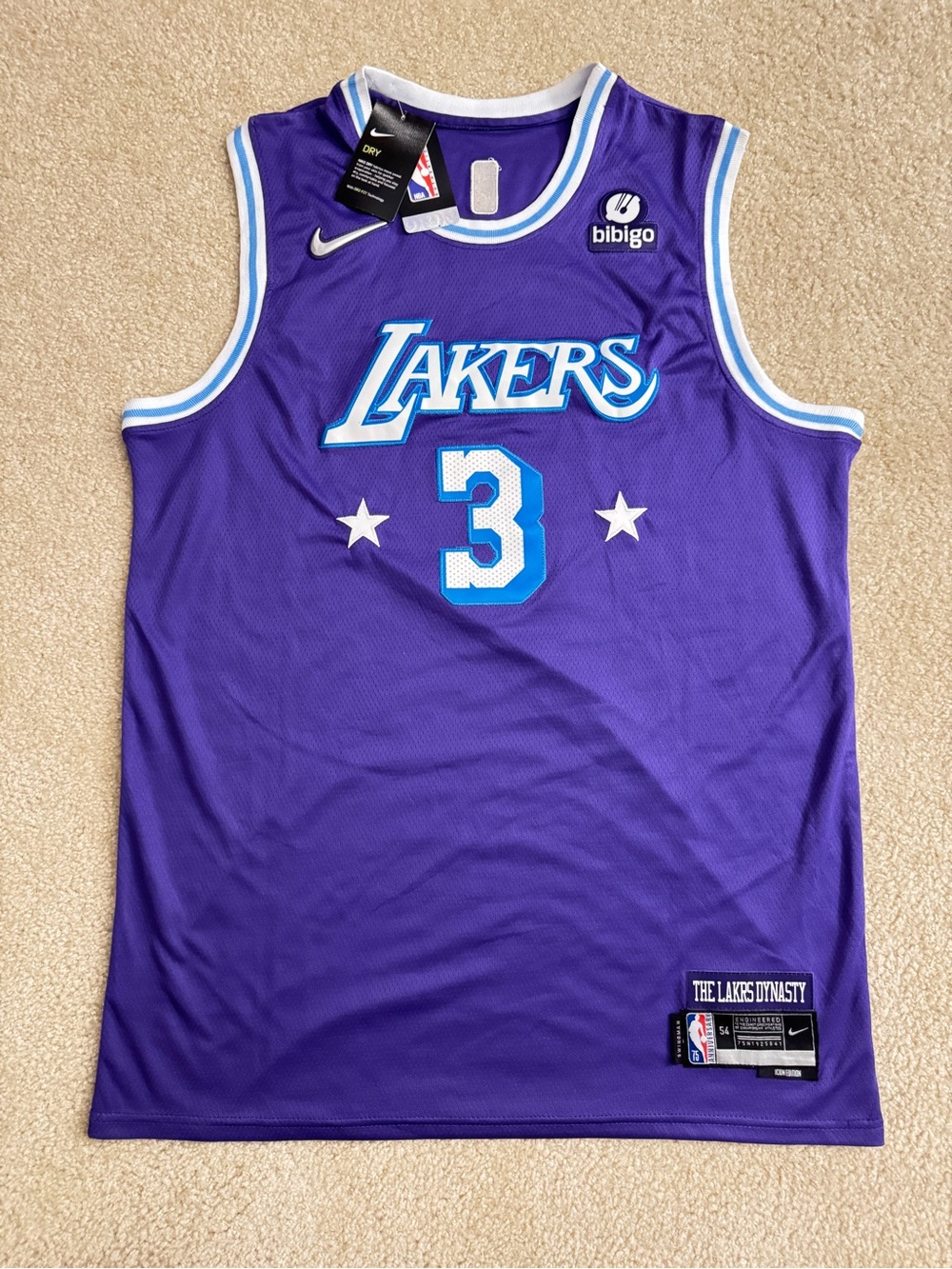 Nike Los Angeles Lakers - #3 Anthony Davis Size XL. Minneapolis Edition